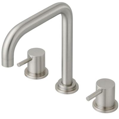 Wasserevolution Flow 3-Loch-Winkelküchenarmatur mit schwenkbarem Auslauf und Anschluss für gefiltertes Wasser Edelstahl T152HIE