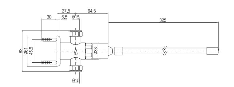 PB Selbstschließender zeitgesteuerter Wasserhahn mit Kniebedienung 8-12” 1208969810