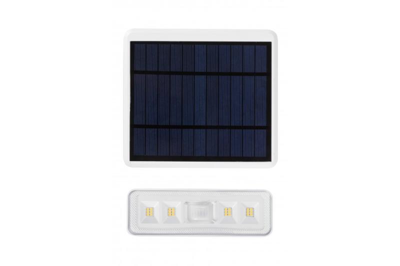 Solarleuchte mit Bewegungs- und Dämmerungssensor DAVOS, LED, 1000lm, 4000K, 2000mAh, IP54, weiß