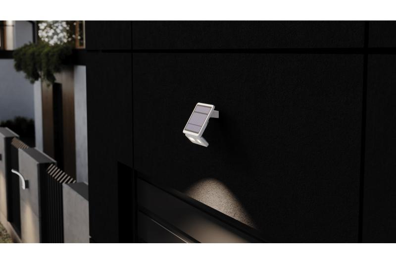 Solarleuchte mit Bewegungs- und Dämmerungssensor DAVOS, LED, 1000lm, 4000K, 2000mAh, IP54, weiß