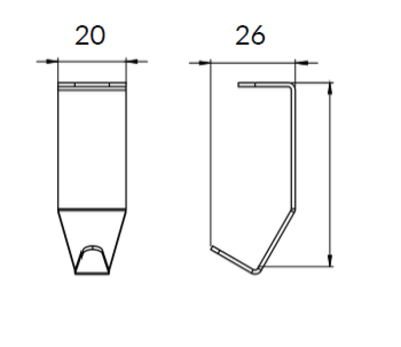 Epka Luxion Haken für Küchenreling Metall Schwarz 1208969962