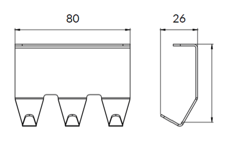Epka Luxion Dreifachhaken für Küchenreling Metall Schwarz 1208969963