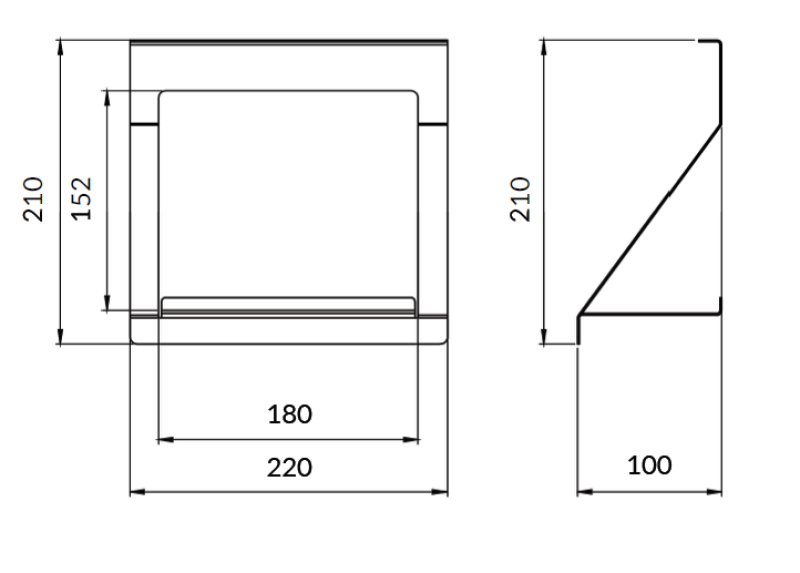 Epka Luxion Regal für Küchenreling Metall Schwarz 1208969966