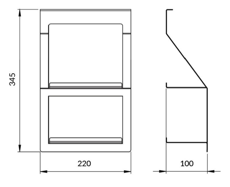 Epka Luxion Doppelhaken für Küchenreling Metall Schwarz 1208969967