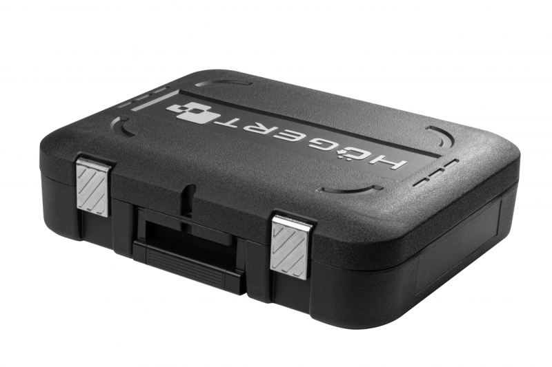 HÖGERT Borstelloze accu-schraubendreher-Set, 18V, mit Bithalter, Bitmagazin, Ladegerät und Akku.