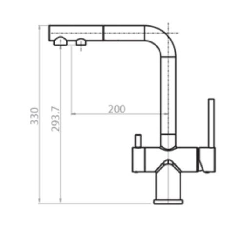 Ausmann Ellington 3-Wege Küchenarmatur mit Ausziehbarem Auslauf und Gefiltertem Wasser – Weiß - 1208970496
