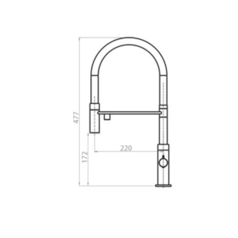 Ausmann Claridge 3-Wege Küchenarmatur mit flexiblem Auslauf und gefiltertem Wasser – Edelstahl - 1208970505