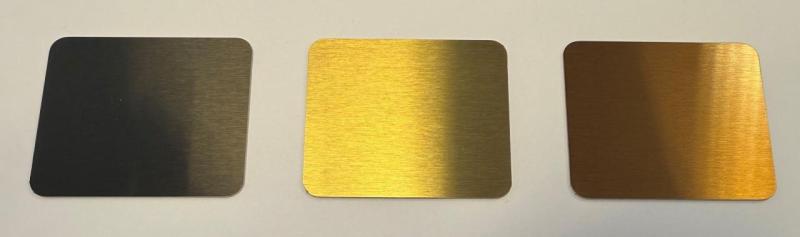 Pure.Sink PVD Edelstahl Farbmuster gebürstetes Gold 1208970650