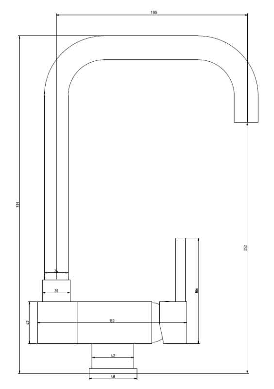 Graniteland Serenity Klappbares Fenster Küchenmischbatterie Chrom 1208970687