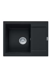 Franke Maris MRG 611-62 Fragranite Matt Schwarz Spüle 62 x 50 cm Aufbau mit Abtropfteil 114.0628.964