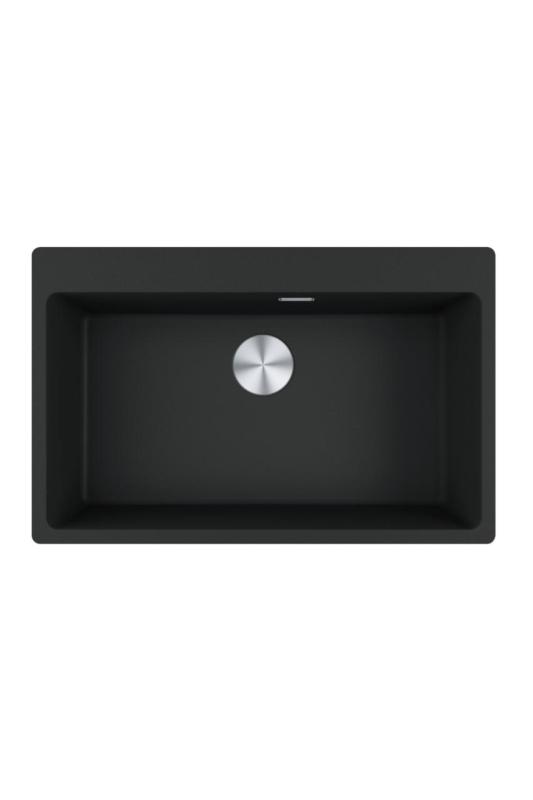 Franke Maris MRG 610-70 TL Fragranite Matt Schwarz Spüle 78 x 50 cm Aufbau mit Armaturenbank 114.0668.727