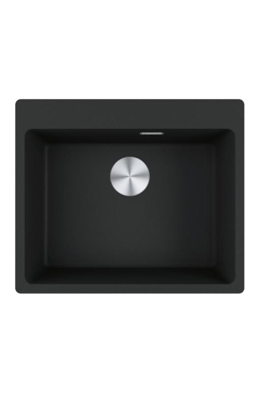 Franke Maris MRG 610-50 TL Fragranit Matt Schwarz Spüle Aufbau mit Hahnlochbank 114.0668.630