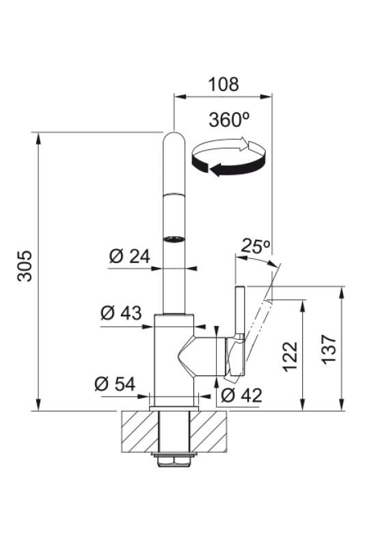 Franke Lina U Küchenarmatur Schwarz Ausziehbarer Auslauf 115.0728.477