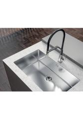 Foster Phantom Slimline Edelstahl Spüle 71x40cm Unterbau für keramische Arbeitsplatten 1208971121