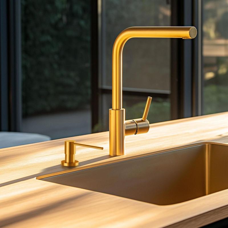 Ausmann Lirio Einbau Seifenspender Gold von oben nachfüllbar 1208971199