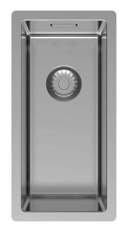 Pure.Sink Exclusivo kleiner Edelstahlspüle 18x40 cm 10mm Radius Unterbau, Flacheneinbau und Aufbau PEX1840-02