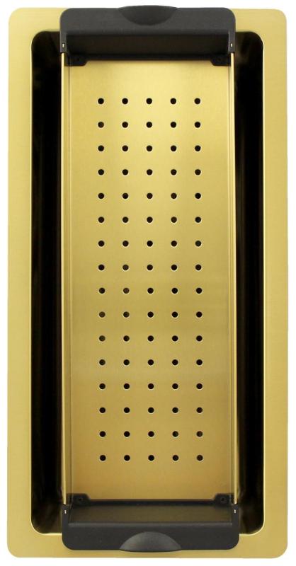 Pure.Sink Exclusivo kleines goldenes Spülbecken 18x40 cm 10mm Radius Unterbau, Flachbau und Aufbau PEX1840-60