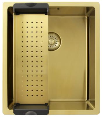 Pure.Sink Exclusivo Goldene Spüle 34x40 cm 10mm Radius Unterbau, Flachbau und Aufbau PEX3440-60