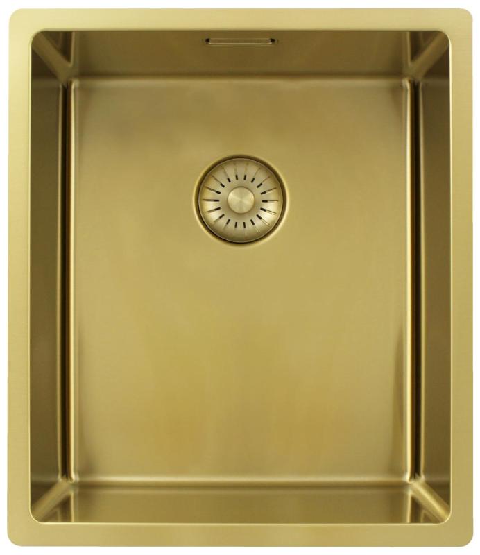 Pure.Sink Exclusivo Goldene Spüle 34x40 cm 10mm Radius Unterbau, Flachbau und Aufbau PEX3440-60