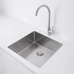 Pure.Sink Exclusivo Edelstahl Spüle 40x40 cm 10mm Radius Unterbau, Flächenbündig und Aufbau PEX4040-02