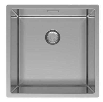 Pure.Sink Exclusivo Edelstahl Spüle 40x40 cm 10mm Radius Unterbau, Flächenbündig und Aufbau PEX4040-02
