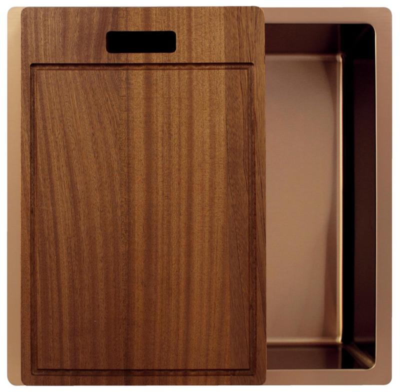 Pure.Sink Exclusivo Kupfer Spülbecken 40x40 cm 10mm Radius Unterbau, Flachbau und Aufbau PEX4040-62