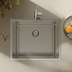 Pure.Sink Exclusivo Edelstahlspüle 50x40 cm 10mm Radius Unterbau, Flächenbündiger Einbau und Aufbau PEX5040-02