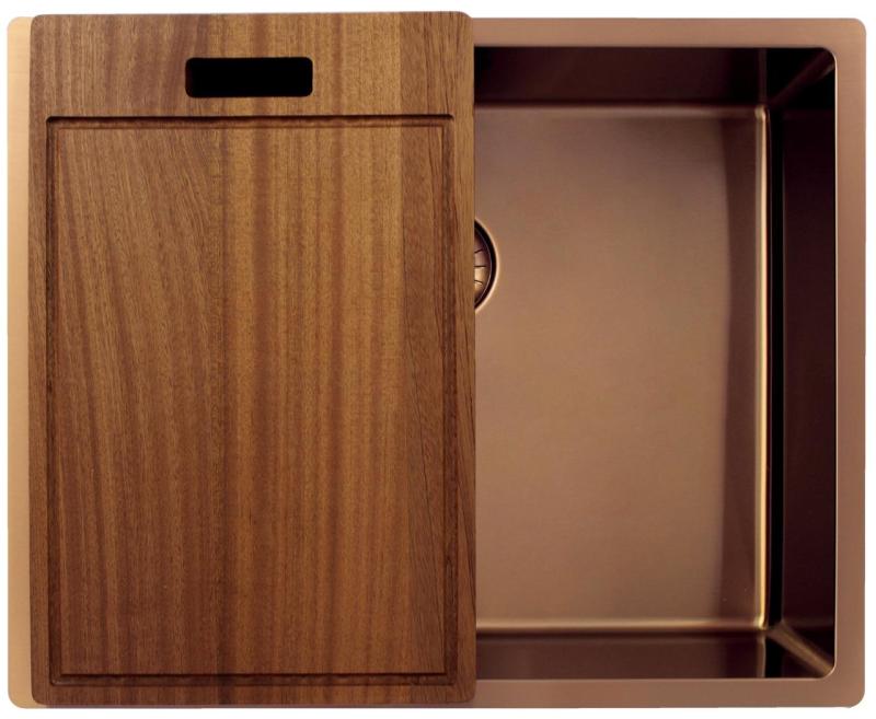 Pure.Sink Exclusivo Kupfer Spülbecken 50x40 cm 10mm Radius Unterbau, Flächenbündig und Aufbau PEX5040-62