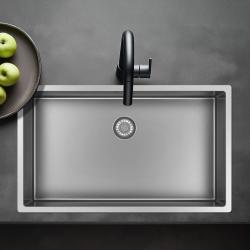 Pure.Sink Exclusivo großer Edelstahlspüle 70x40 cm 10mm Radius Unterbau, Flacheneinbau und Aufbau PEX7040-02