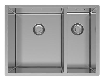 Pure.Sink Exclusivo Edelstahl 1,5 eineinhalb Spüle 34+18 cm 10mm Radius PEX341840-02