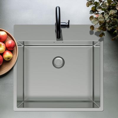 Pure.Sink Exclusivo Edelstahl-Spülbecken 54x52cm Tapwing mit Armaturlochbank 10mm Radius PEX5040T-02