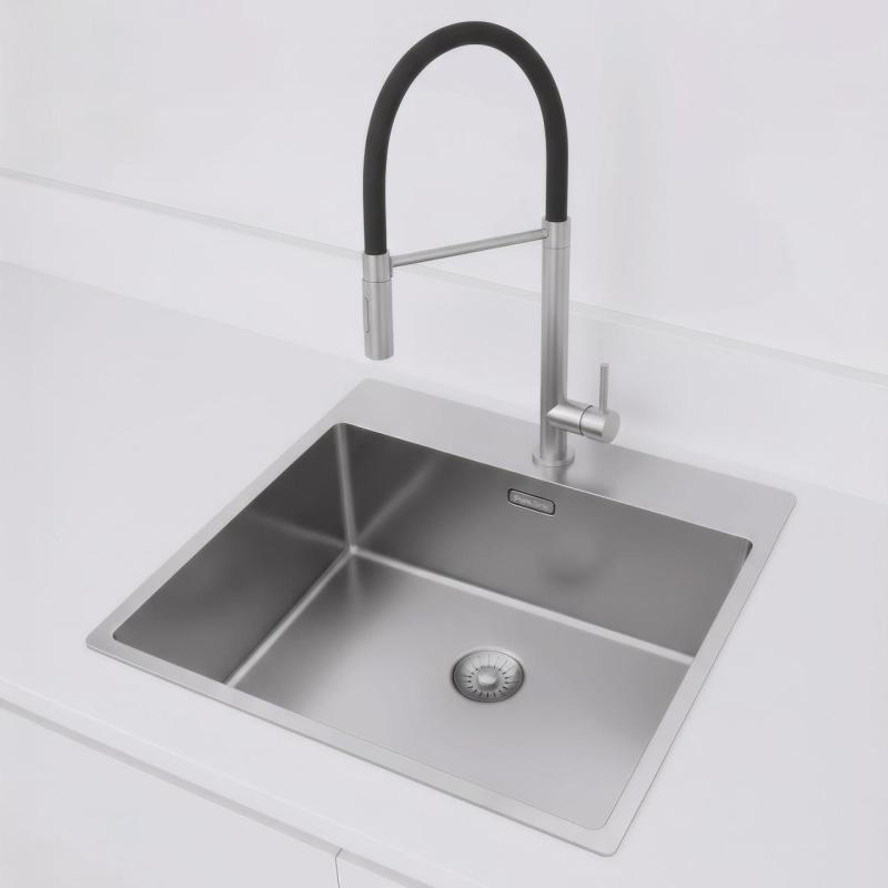 Pure.Sink Exclusivo Edelstahl-Spülbecken 54x52cm Tapwing mit Armaturlochbank 10mm Radius PEX5040T-02