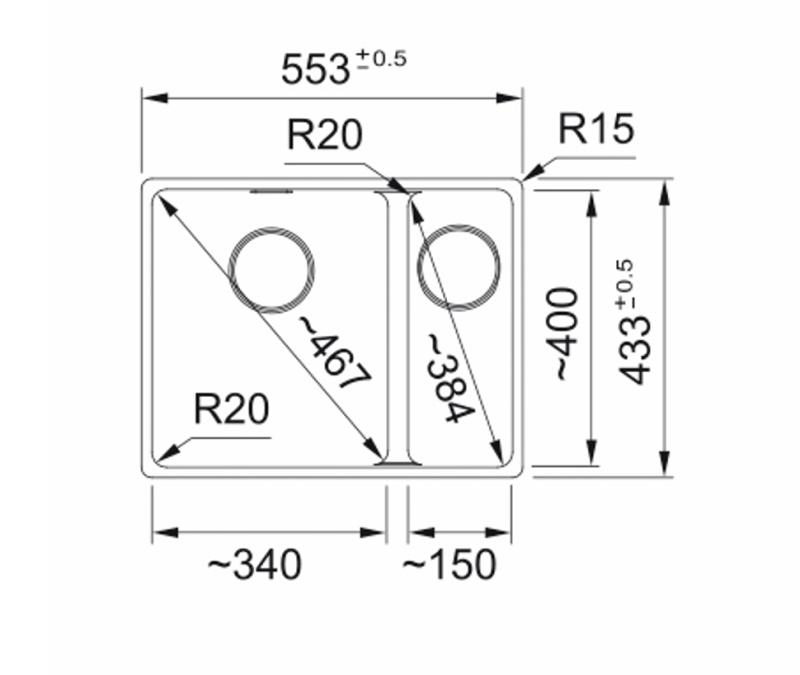 Franke Maris MRG 260-34-15 Fragranite Kaffee Sahne Spülbecken Becken Links flächenbündiger Einbau 135.0725.670