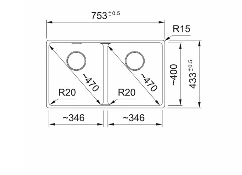 Franke Maris MRG 220-35-35 Fragranite Kaffee Sahne Doppelspülbecken flächenbündig 135.0725.668