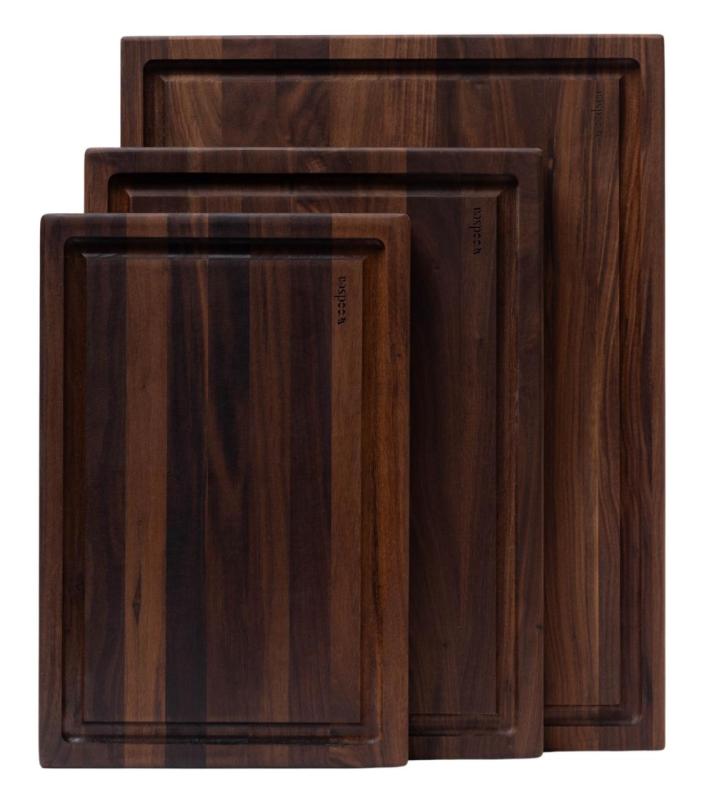 Woodsea Butcher Groove L - Walnussholz Schneidebrett mit Saftrinne 60x45 cm 1208971536