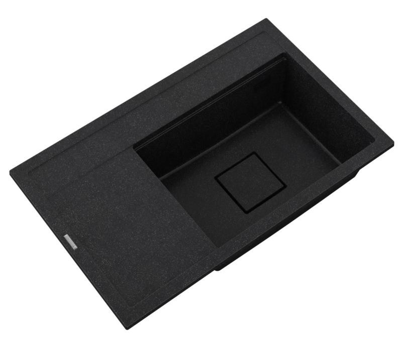 Graniteland Seta Granit schwarz Arduin Hartstein Aufbauwaschbecken 80x50 cm 1208971619