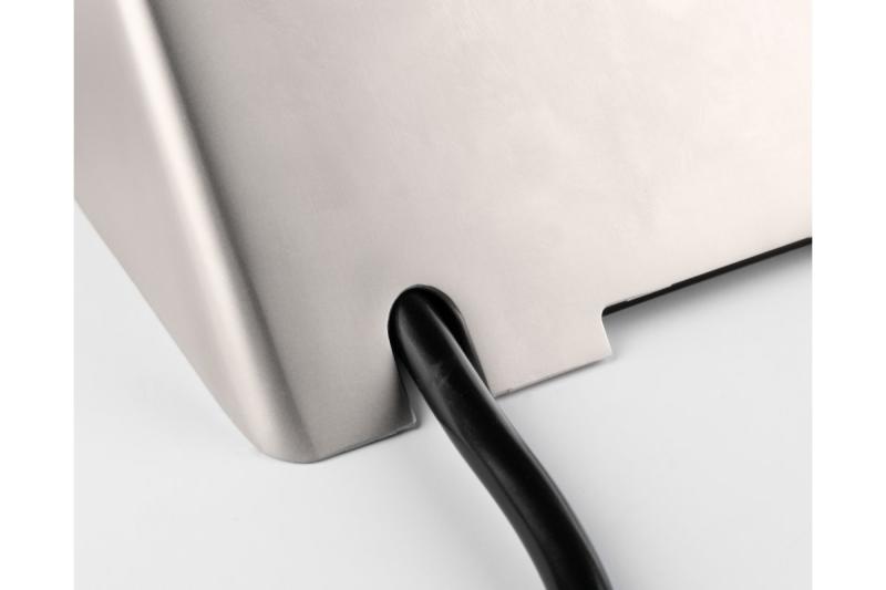 Möbelsteckdose SOFITO, 2xSCHUKO, USB A+C, Kabel 1,5 m, Edelstahl