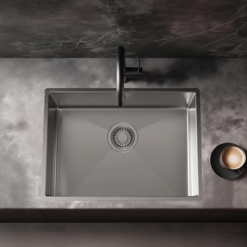 Pure.Sink Luxion Edelstahlspüle 50 x 40 cm Unterbau, flächenbündiger Einbau und Aufsatz  PLX5040-02