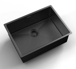Pure.Sink Luxion PVD Schwarze Spüle 55 x 40 cm Unterbau, flächenbündiger Einbau und Aufsatz PLX5540-63