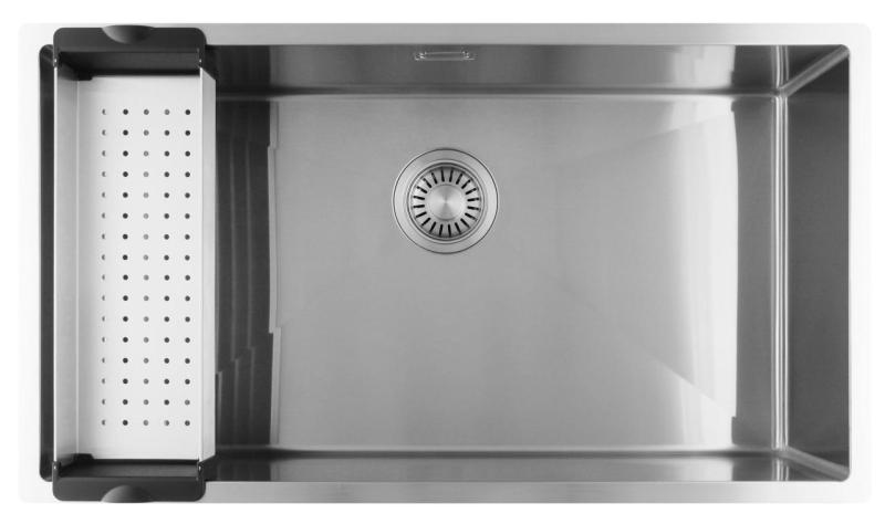 Pure.Sink Luxion Große Edelstahlspüle 74 x 40 cm Unterbau, flächenbündiger Einbau und Aufsatz PLX7440-02