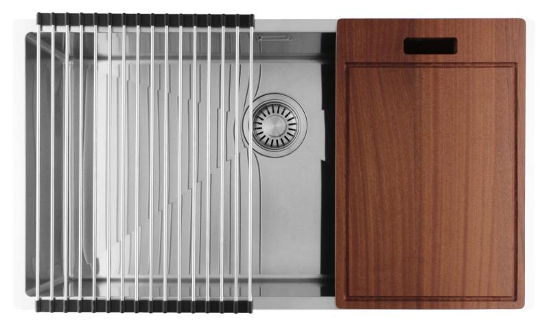 Pure.Sink Luxion Große Edelstahlspüle 74 x 40 cm Unterbau, flächenbündiger Einbau und Aufsatz PLX7440-02