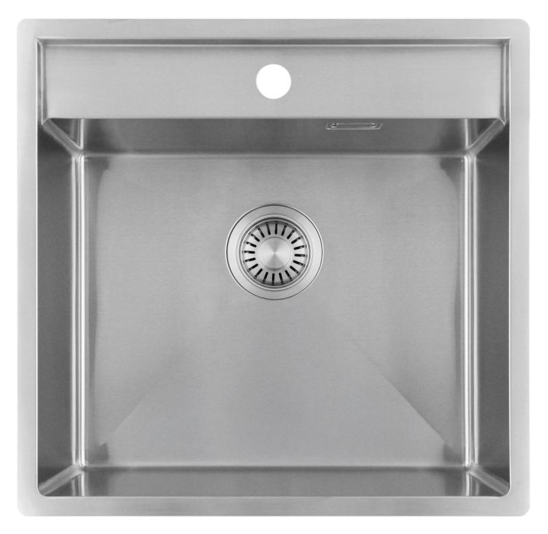Pure.Sink Luxion Edelstahlspüle 51 x 50 cm Tapwing mit Hahnlochbank PLX5150T-02