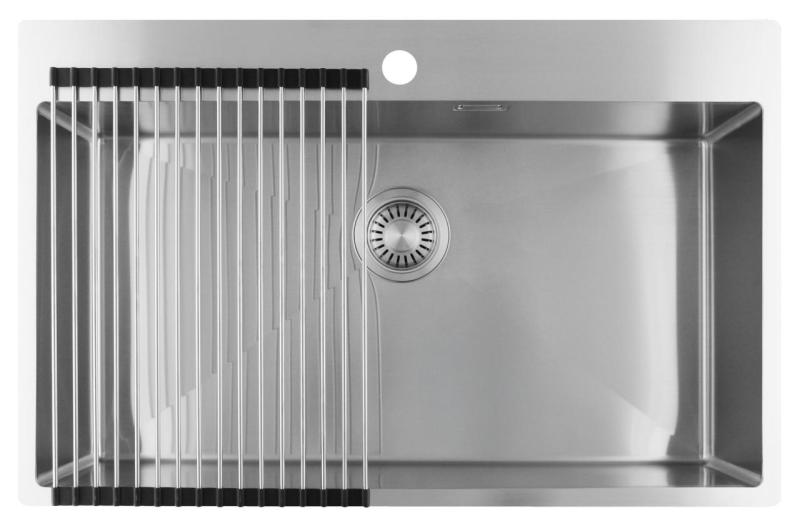 Pure.Sink Luxion Große Edelstahlspüle 78 x 50 cm Tapwing mit Lochbank PLX7850T-02