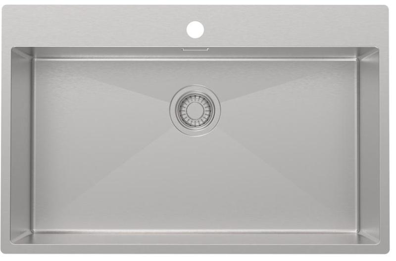 Pure.Sink Luxion Große Edelstahlspüle 78 x 50 cm Tapwing mit Hahnlochbank PLX7850T-02