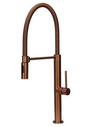 Pure.Sink Luxion Profi-Küchenarmatur aus Messing mit flexiblem Auslauf und 2 Strahlarten PLXFLEX-62