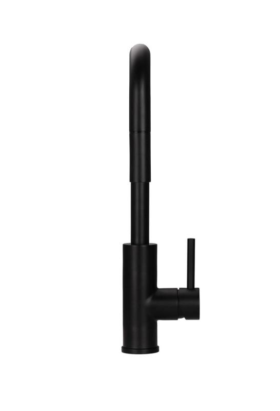 Pure.Sink Luxion Mattschwarzer Küchenwasserhahn Square mit ausziehbarem Auslauf PLXSQUA-10