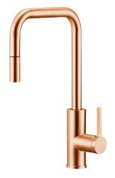 Pure.Sink Luxion Küchenarmatur aus Kupfer, quadratisch, mit ausziehbarem Auslauf PLXSQUA-62