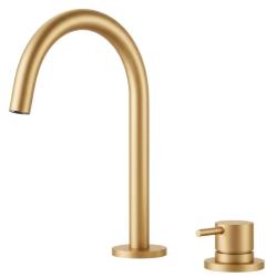 Pure.Sink Luxion 2-Loch-Küchenarmatur in Gold mit rundem Auslauf PLX2HR-60
