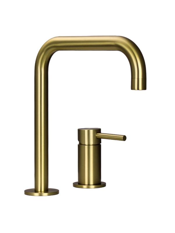 Pure.Sink Luxion 2-Loch-Küchenarmatur aus Gold mit U-Auslauf PLX2HU-60