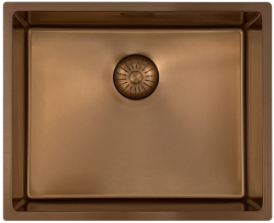 Outlet Return Pure.Sink Prestige Spüle 50x40 cm PVD Kupfer 10mm Radius Unterbau, Flachbau und Aufbau PPG5040-62